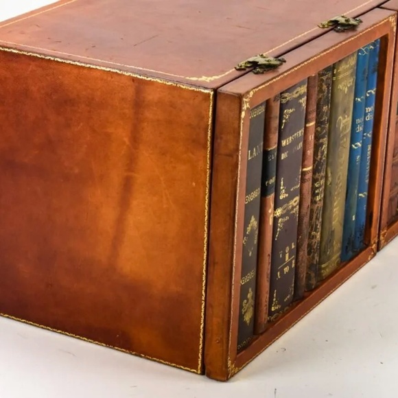 Rare 19C Italian Leather Tantalus Humidor - Picture 6 of 7